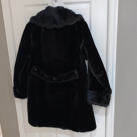 Vintage Union Made Black Fur Coat, size 14 - Picture 3 of 14